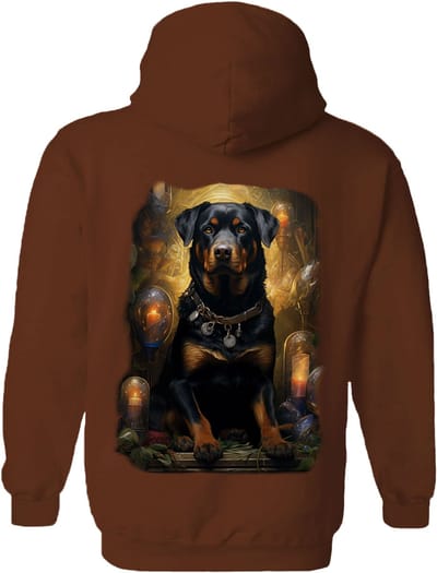 Rottweiler Portrait The Coloured House Hoodie S