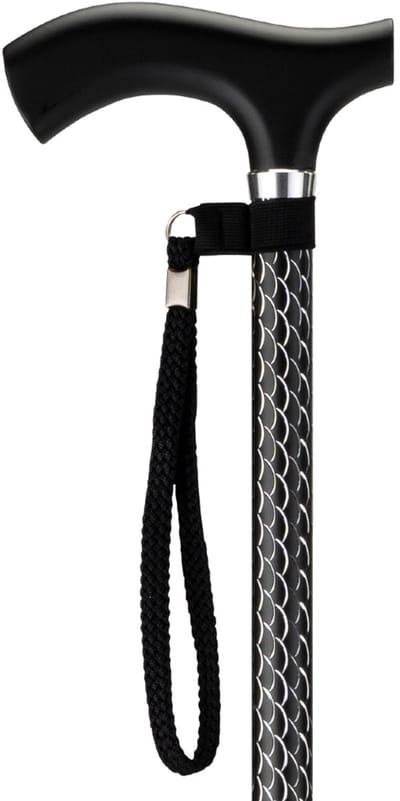 MultiMotion Spark wandelstok met elegante uitstraling - Zwart - Luxe afwerking door gravering in buis