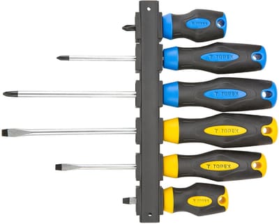 Topex - Schroevendraaierset - 6 stuks - Chroom-vanadium - Ergonomische Handgreep