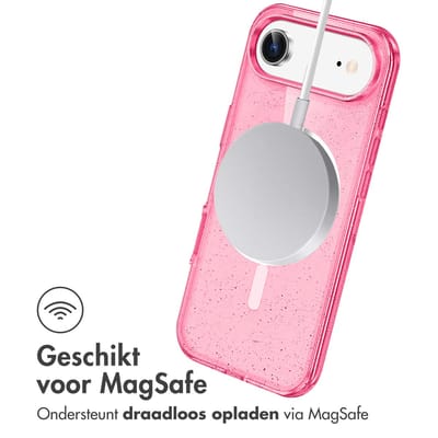 imoshion Hoesje - Geschikt voor Apple iPhone 17 Air - Sparkle Backcover geschikt voor MagSafe - Roze