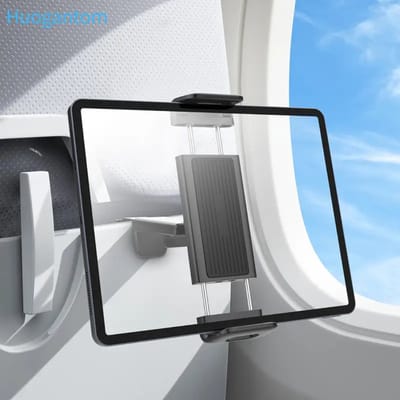 Bovista Telefoonhouder Vliegtuig - Reizen - Bureau - Tafel - Trein - Auto - Koken - Multifunctioneel - Universeel - Zwart