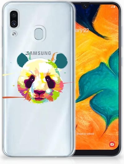 Samsung Galaxy A30 Telefoonhoesje met Naam Panda Color