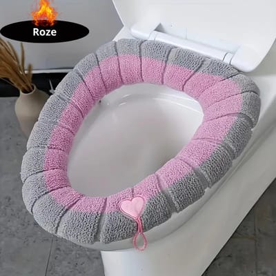 Nivard Wasbare Toiletbril Cover - Wc Bril Hoes - Toiletbril - Wc Deksel - Toiletafdekking - Verwarmde Wc Bril - Roze