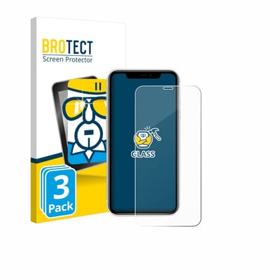 BROTECT - Glas Screenprotector voor Apple iPhone 11 - Gehard Beschermglas 9H 3 Stuks