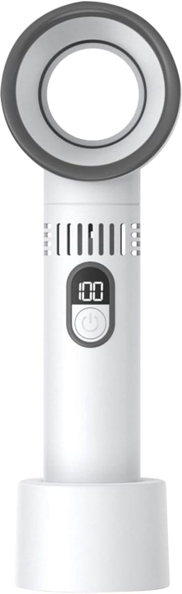 Bladloze Tafelventilator, Draagbare Persoonlijke Bureauventilator - Digitaal Scherm 5 Snelheden, Stille Touch Bediening Voor Kamer & Woonkamer