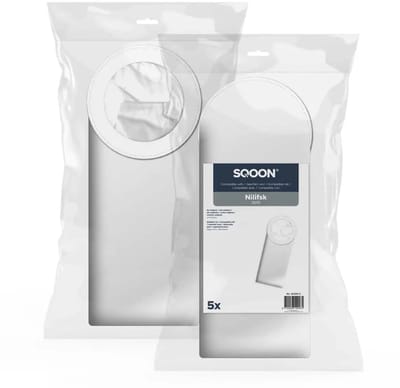 SQOON® Stofzuigerzakken Geschikt voor Nilfisk GD10 – Vervangt Model 1471097500 – High Filtration voor Industriële Toepassingen - 5 Stuks