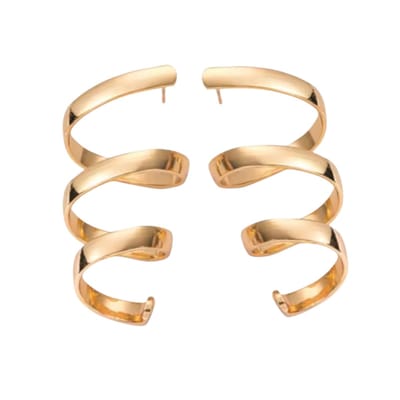 Lange -oorbellen -Snipper -Spiraal -Goudkleurig-Charme Bijoux
