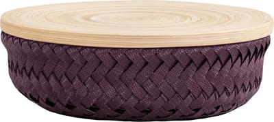 Handed By Wonder XS - Opbergmand rond met deksel- bordeaux rood