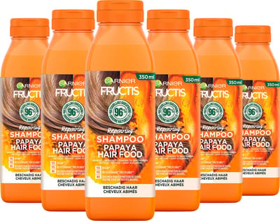 Garnier Fructis Hair Food Papaya Herstellende Shampoo Voordeelverpakking - Beschadigd Haar - 6 x 350ml