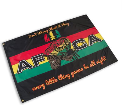 AFCA Vlag 3LB Skull 150cm * 100cm - AFCA - Ajax - Amsterdam - Rasta - 3 little birds - Vlag - Fanwear