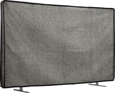 kwmobile linnen beschermhoes voor smart tv geschikt voor 32" TV hoes - Opvouwbare tv hoes - Televisie cover in donkergrijs