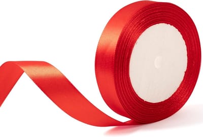20mm Brede Rode Kerstribben voor Cadeauverpakking 22m, Versieringen voor Kerstcadeaus, Haaraccessoires, Bruiloft, en Ambachten