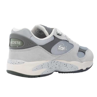 Lacoste Heren Storm 96 Vintage Leren Trainers (Grijs)