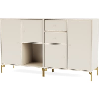 Montana Couple Highboard - Oat - Poten 12,6 cm messing