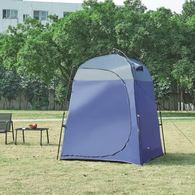 Automatische douche tent Ayas 150x150x200 cm blauw en grijs pro.tec