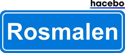 Hacebo - Plaatsnaam Sticker - 29x10 CM - Rosmalen sticker - Verkeersborden sticker - grappige cadeaus - Rosmalen