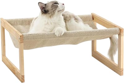 Huisdier campingbedje - Verhoogd slaapbed - Buiten ontspannen - Wasbaar houten frame - 52x42x245cm - Niet gespecificeerd