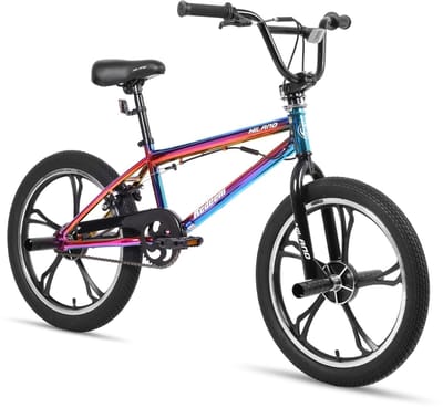Hiland 20 Inch Freestyle BMX Fiets - 5 Spaken (Mag Wheels) - 360 Graden Rotor - Inclusief 4 Pegs - Jongens & Meisjes (meer dan 7) - Geschikt voor buitenactiviteiten in de lente