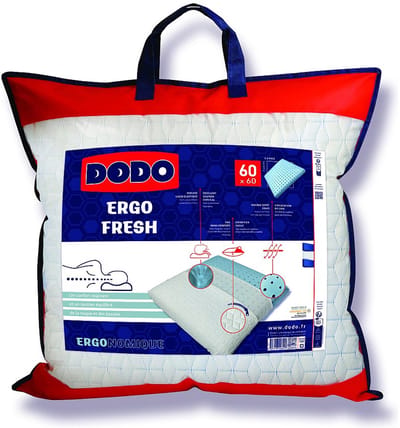 Vente-unique Hoofdkussen DODO FRESH - schuim met vormgeheugen - verfrissend effect - 60*60 cm