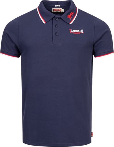 Lonsdale Slimfit Polo The Lion Marineblauw - Maat: M