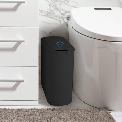 AHD® Prullenbak met Sensor - Prullenbak - Afvalbak - Zwart - 33cm x 18cm x 38cm