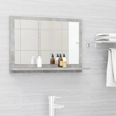 vidaXL - Badkamerspiegel - 60x10,5x37 - cm - spaanplaat - betongrijs