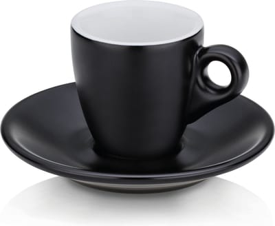 Espresso Kop en Schotel Set, Zwart - Kela | Mattia