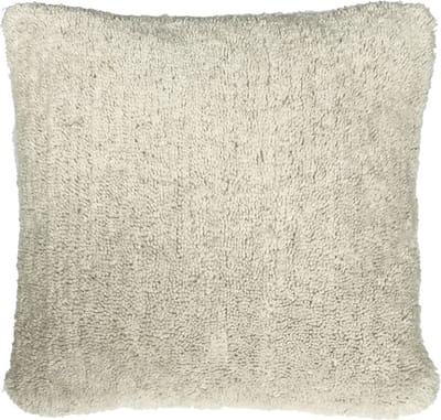 Tufted solid cushion ivory white