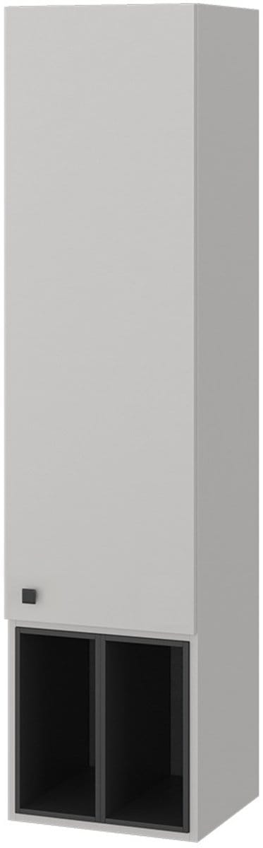 Vicco Gerta Badkamerkast – 37.5 x 150 cm met deur en open vakken Grijs