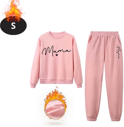 Nivard Joggingpak - Huispak - Volwassenen - Trainingspak - Comfortabel - Joggingsbroek - Tracksuit - Dames - Winter - Roze - S