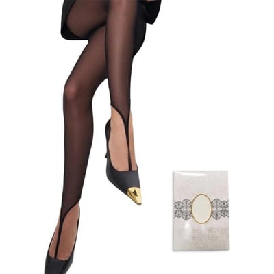 Collants Noirs Élégants en Maille Transparente Avec Boucle Renforcée aux Orteils Tissu Respirant Usage Quotidien Bas-Culotte Sans Pieds Pour Femmes M brown