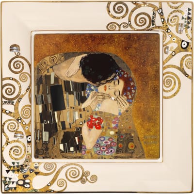 Goebel - Gustav Klimt | Schaal De Kus | Porselein - 30cm - met echt goud