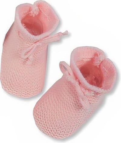 Nursery Time Babysloffen Met Veterstrik 0-3 Maanden Roze