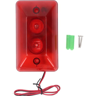 Alarme Sonore et Lumineuse Sirène Stroboscopique 115dB LED Lumière Clignotante Alarme de Sécurité Avertissement Sirène Stroboscopique pour brown