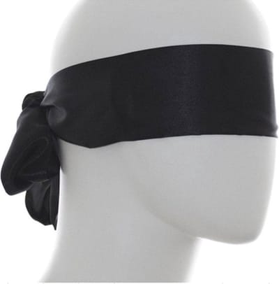 CHPN - Blinddoek - Satijnen blinddoek - Bondage - 150/7,5CM - Satijn - Bdsm - Plagen - Stout - Boeien - Vastbinden - Zwart - Chique blind doek