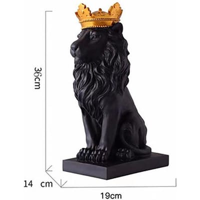 Leeuw Dierenbeeldjes Hars Kroon Leeuwen Beeld Handgemaakt Kunstwerk Cadeau-idee Huis Kantoor Gebruik Decor Ornament Woonkamer Bureau Huisdecoratie