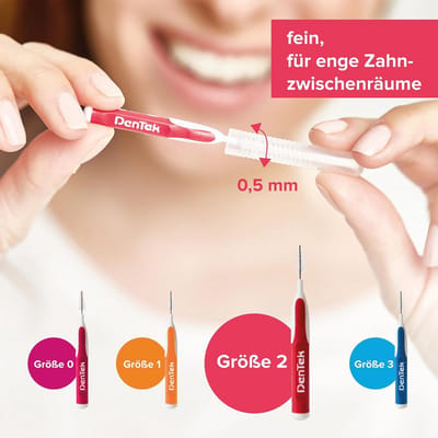 Interdentale Borstels - Tandenstokers - Mondhygiëne - Conisch gevormde borstel - Maat 2 0.5mm - Rood