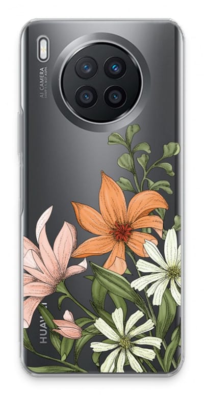 Case Company® - Hoesje geschikt voor Huawei Nova 8i hoesje - Floral bouquet - Soft Cover Telefoonhoesje - Bescherming aan alle Kanten en Schermrand