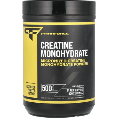 Primaforce, Monohydrate de Créatine, Non aromatisé, 1,1 lb (500 g)