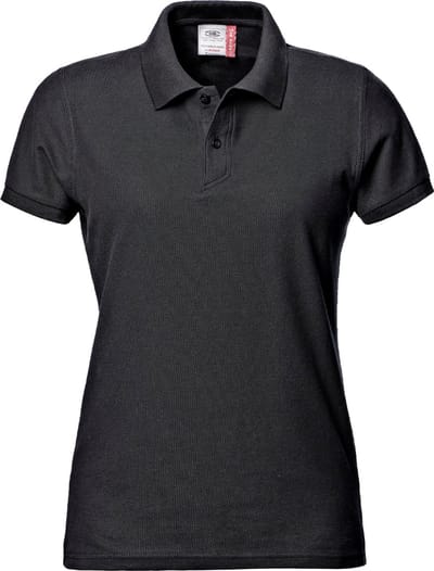 SIR SAFETY SIRFLEX Werkpolo DAMES Zwart - 100% Katoen - 200 g/m² - Zachte Afwerking