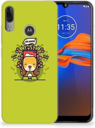 Motorola Moto E6 Plus Telefoonhoesje met Naam Doggy Biscuit