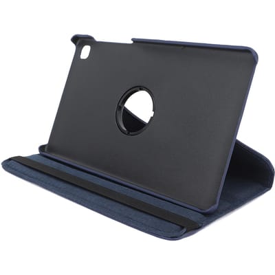 Étui de protection pour tablette en cuir Fuax rotatif Housse pour tablette Galaxy Tab A7 Lite T220 T225 bleu foncé