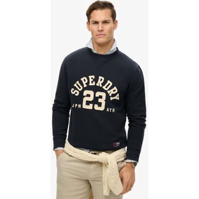 Superdry Vintage Athletic Crew Sweatshirt Blauw Grootte: Xxxl