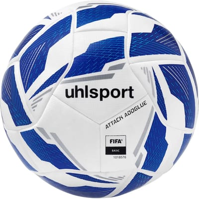 Uhlsport Attack Addglue Wedstrijd/Trainingsbal - Wit / Royal / Blauw | Maat: 5