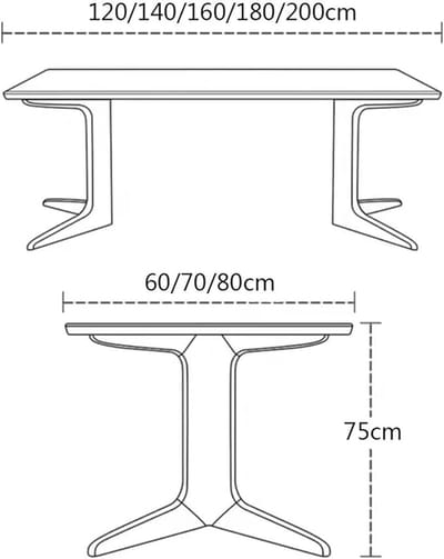 Massief houten computertafel bureau van essenhout – Home office pc bureau / werktafel / eettafel in landhuisstijl – 120–200 x 60–80 x 75 cm – 100% massief hout – stabiele constructie