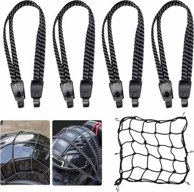 Dailygoods - 5 Stuks Spanbanden en Spanrubber met Haken - Fiets en Motorfiets