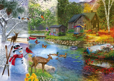 Alipson Puzzle - 1000 stukjes puzzel seizoen overgangen.