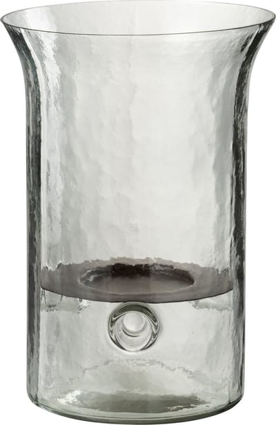 J-Line kaarshouder Bord Wazig - glas - transparant - small