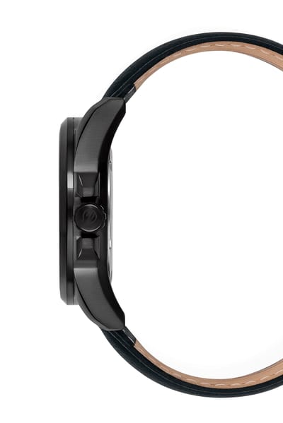 ORPHELIA OR71901 - Horloge - Leer - Zwart - 44 mm
