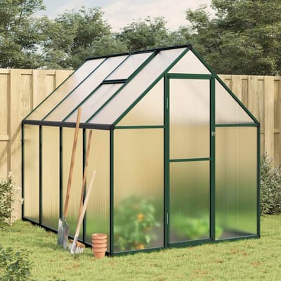 vidaXL - Tuinkas - met - basisframe - 224x169x195 - cm - aluminium - groen